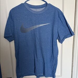 Nike Heather Blue Tee with Metallic Logo